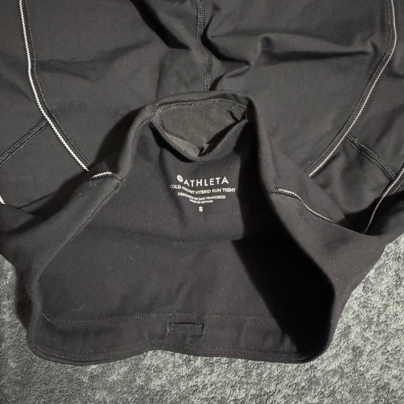 Athleta Black Leggings with White Stitching - Picture 6 of 7